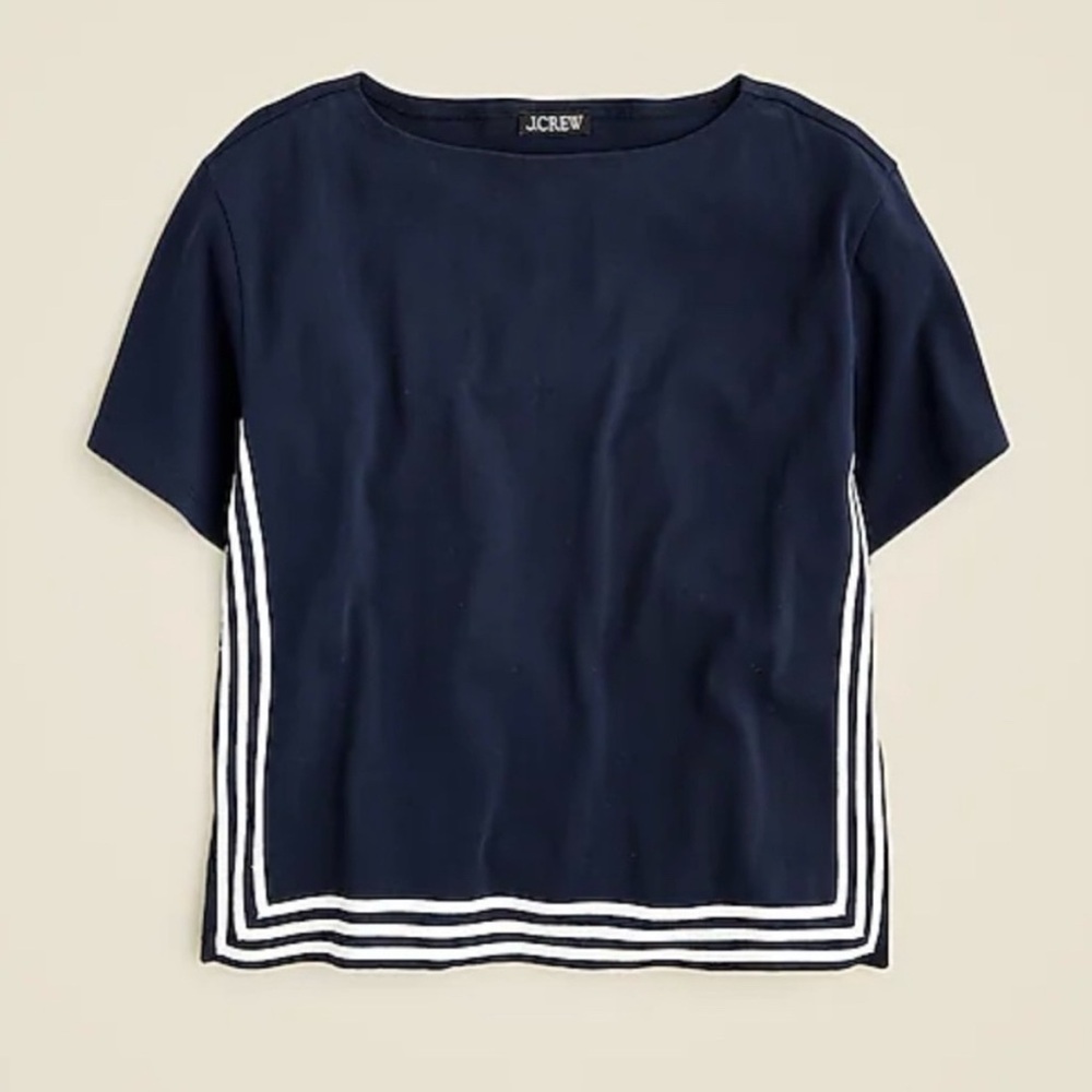 J.Crew NWT mariner cloth boatneck t-shirt in navy